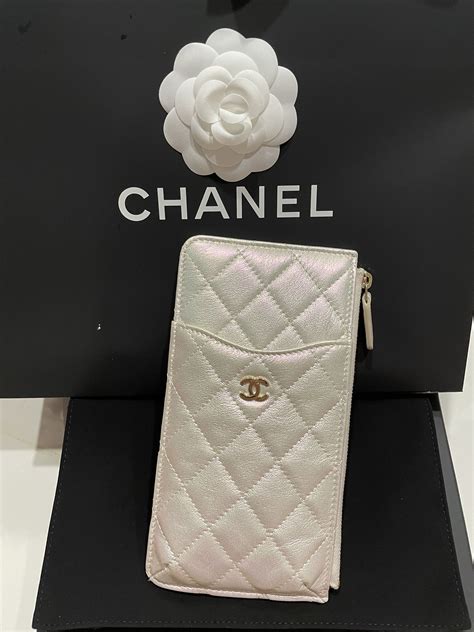 chanel phone card case|Chanel card holder hk price.